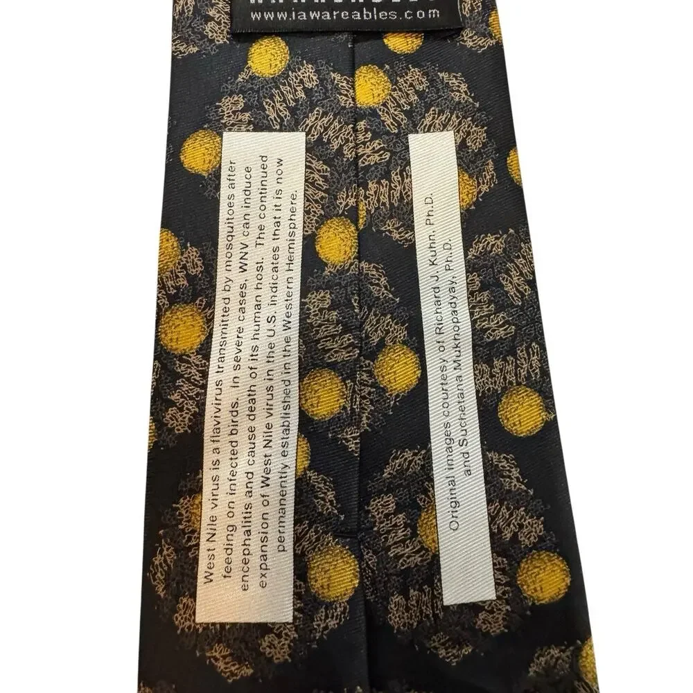 Infectious Awareable West Nile Virus Vintage Medical Novelty Necktie 100% Silk